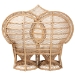 bali & pari Nerita Modern Bohemian Natural Brown Rattan Two-Seater Peacock Chair - WS044-Natural Rattan-CC