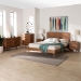 Baxton Studio Demeter Mid-Century Modern Walnut Brown Finished Wood King Size 5-Piece Bedroom Set - Demeter-Ash Walnut-King 5PC Bedroom Set