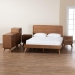 Baxton Studio Demeter Mid-Century Modern Walnut Brown Finished Wood King Size 5-Piece Bedroom Set - Demeter-Ash Walnut-King 5PC Bedroom Set