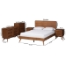 Baxton Studio Demeter Mid-Century Modern Walnut Brown Finished Wood King Size 5-Piece Bedroom Set - Demeter-Ash Walnut-King 5PC Bedroom Set