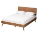 Baxton Studio Demeter Mid-Century Modern Walnut Brown Finished Wood King Size 5-Piece Bedroom Set - Demeter-Ash Walnut-King 5PC Bedroom Set
