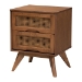 Baxton Studio Demeter Mid-Century Modern Walnut Brown Finished Wood King Size 5-Piece Bedroom Set - Demeter-Ash Walnut-King 5PC Bedroom Set