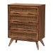 Baxton Studio Demeter Mid-Century Modern Walnut Brown Finished Wood King Size 5-Piece Bedroom Set - Demeter-Ash Walnut-King 5PC Bedroom Set