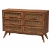 Baxton Studio Demeter Mid-Century Modern Walnut Brown Finished Wood King Size 5-Piece Bedroom Set - Demeter-Ash Walnut-King 5PC Bedroom Set
