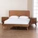 Baxton Studio Demeter Mid-Century Modern Walnut Brown Finished Wood Full Size 3-Piece Bedroom Set - Demeter-Ash Walnut-Full 3PC Bedroom Set