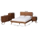 Baxton Studio Demeter Mid-Century Modern Walnut Brown Finished Wood Full Size 4-Piece Bedroom Set - Demeter-Ash Walnut-Full 4PC Bedroom Set