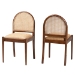 bali & pari Maryland Modern Bohemian Natural Rattan and Acacia Wood 2-Piece Dining Chair Set - Maryland-Wood/Rattan-DC