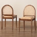 bali & pari Maryland Modern Bohemian Natural Rattan and Acacia Wood 2-Piece Dining Chair Set - Maryland-Wood/Rattan-DC