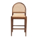 bali & pari Maryland Modern Bohemian Natural Rattan and Acacia Wood Counter Stool - Maryland-Wood/Rattan-CS