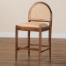 bali & pari Maryland Modern Bohemian Natural Rattan and Acacia Wood Counter Stool - Maryland-Wood/Rattan-CS