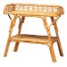 bali & pari Nayana Modern Bohemian Natural Rattan 2-Tier Console Table - DCWH1003-Light Honey Rattan-Emilia Console Table