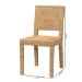 bali & pari Anfield Modern Bohemian Natural Seagrass and Mahogany Wood Dining Chair - Anfield-Mahogany/Seagrass-DC