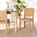 bali & pari Anfield Modern Bohemian Natural Seagrass and Mahogany Wood Dining Chair - Anfield-Mahogany/Seagrass-DC