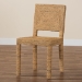 bali & pari Anfield Modern Bohemian Natural Seagrass and Mahogany Wood Dining Chair - Anfield-Mahogany/Seagrass-DC