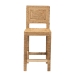 bali & pari Anfield Modern Bohemian Natural Seagrass and Mahogany Wood Counter Stool - Anfield SH60-Mahogany/Seagrass-CS