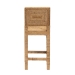 bali & pari Anfield Modern Bohemian Natural Seagrass and Mahogany Wood Counter Stool - Anfield SH60-Mahogany/Seagrass-CS