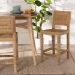 bali & pari Anfield Modern Bohemian Natural Seagrass and Mahogany Wood Counter Stool - Anfield SH60-Mahogany/Seagrass-CS