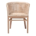bali & pari Papua Modern Bohemian Antique White Washed Rattan and Mahogany Wood Dining Chair - Papua-Wood/Antil White Wash-DC