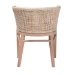 bali & pari Papua Modern Bohemian Antique White Washed Rattan and Mahogany Wood Dining Chair - Papua-Wood/Antil White Wash-DC