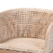 bali & pari Papua Modern Bohemian Antique White Washed Rattan and Mahogany Wood Dining Chair - Papua-Wood/Antil White Wash-DC