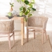 bali & pari Papua Modern Bohemian Antique White Washed Rattan and Mahogany Wood Dining Chair - Papua-Wood/Antil White Wash-DC