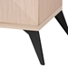 Baxton Studio Draper Mid-Century Modern Two-Tone Light Brown and Black Wood 2-Drawer Nightstand - KBL2334-Natural/Black-2DW-Nightstand