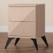 Baxton Studio Draper Mid-Century Modern Two-Tone Light Brown and Black Wood 2-Drawer Nightstand - KBL2334-Natural/Black-2DW-Nightstand