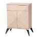 Baxton Studio Draper Mid-Century Modern Two-Tone Light Brown and Black Wood 2-Door Sideboard Buffet - KBL2347-Natural/Black-1DW-Sideboard