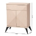 Baxton Studio Draper Mid-Century Modern Two-Tone Light Brown and Black Wood 2-Door Sideboard Buffet - KBL2347-Natural/Black-1DW-Sideboard