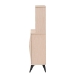 Baxton Studio Draper Mid-Century Modern Two-Tone Light Brown and Black Wood Kitchen Cabinet - KBL2349-Natural/Black-1DW-Kitchen Cabinet