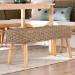 bali & pari Denver Modern Bohemian Natural Seagrass and Acacia Wood Accent Bench - Denver-Natural Seagrass (no backs)-Bench