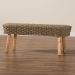 bali & pari Denver Modern Bohemian Natural Seagrass and Acacia Wood Accent Bench - Denver-Natural Seagrass (no backs)-Bench