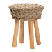 bali & pari Denver Modern Bohemian Natural Seagrass and Acacia Wood Stool - Denver-Natural Seagrass-Stool
