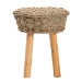 bali & pari Denver Modern Bohemian Natural Seagrass and Acacia Wood Stool - Denver-Natural Seagrass-Stool