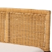 bali & pari Tabanan Modern Bohemian Natural Brown Rattan and Brown Acacia Wood 3-Piece Dining Nook set - Tabanan-Light Honey/Light Brown-3PC Dining Set