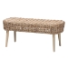 bali & pari Raisa Modern Bohemian Natural Kubu Rattan and Grey Acacia Wood Accent Bench - Mona Kubu-Grey/Natural/Light Brown-Bench (no back)
