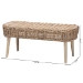 bali & pari Raisa Modern Bohemian Natural Kubu Rattan and Grey Acacia Wood Accent Bench - Mona Kubu-Grey/Natural/Light Brown-Bench (no back)