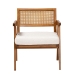 Baxton Studio Jetsam Japandi Cream Boucle Fabric and Walnut Brown Finished Wood Arm Chair - BBT5486-Maya/Cream/Walnut-CC