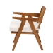 Baxton Studio Jetsam Japandi Cream Boucle Fabric and Walnut Brown Finished Wood Arm Chair - BBT5486-Maya/Cream/Walnut-CC