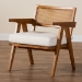 Baxton Studio Jetsam Japandi Cream Boucle Fabric and Walnut Brown Finished Wood Arm Chair - BBT5486-Maya/Cream/Walnut-CC