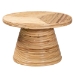 bali & pari Bella Modern Bohemian Natural Rattan and Mahogany Wood Coffee Table - Bella-Natural Rattan-CT