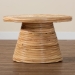 bali & pari Bella Modern Bohemian Natural Rattan and Mahogany Wood Coffee Table - Bella-Natural Rattan-CT