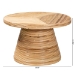 bali & pari Bella Modern Bohemian Natural Rattan and Mahogany Wood Coffee Table - Bella-Natural Rattan-CT