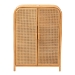 bali & pari Curacao Modern Bohemian Light Honey Rattan 2-Door Storage Cabinet - Curacao-Light Honey Rattan-Medium-Cabinet