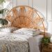 bali & pari Jasmine Modern Bohemian Natural Rattan King Size Standalone Headboard - Jasmine-Light Honey Rattan-King-HB