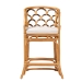 bali & pari Veneto Modern Bohemian Light Honey and Dark Brown Rattan Bar Stool - Veneto-Light Honey Rattan/Dark Brown Contrast-BS