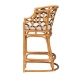 bali & pari Veneto Modern Bohemian Light Honey and Dark Brown Rattan Bar Stool - Veneto-Light Honey Rattan/Dark Brown Contrast-BS