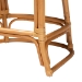 bali & pari Veneto Modern Bohemian Light Honey and Dark Brown Rattan Bar Stool - Veneto-Light Honey Rattan/Dark Brown Contrast-BS