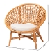 bali & pari Aerin Modern Bohemian Natural Rattan Accent Chair - Aerin-Light Honey Rattan-CC