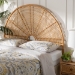 bali & pari Nina Modern Bohemian Honey Rattan Queen Size Standalone Headboard - Nina-Light Honey Rattan-Queen-HB